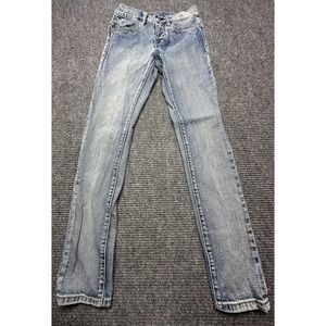 mnml‎ Jeans Womens 28 Blue Distressed Denim Straight Leg Light Wash Casual Pants